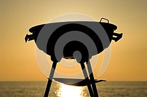 Barbecue at sunset photo