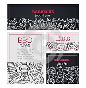 Barbecue time banners.