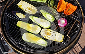 barbecue vegetables closeup