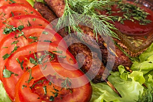 Barbecue vegetables Lulya kebab