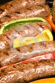 Barbecued bratwurst