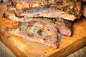 Barbecued ribs, roast pork ribs - delicios meal