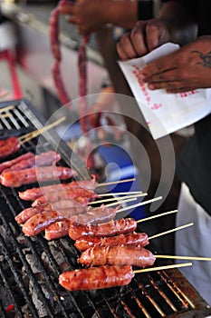 Barbecued Taiwan Sausage