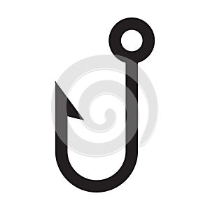 Barbed fish hook icon vector for graphic design, logo, website, social media, mobile app, UI illustration