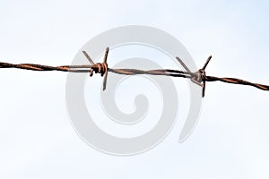 The barbed wire as protection against unauthorized entry into private territory