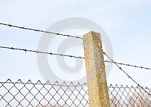 The barbed wire as protection against unauthorized entry into private territory