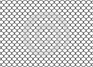 Barbed Wire Background. Black Wire Mesh Isolated white background. Fence Barb Construction Zone Vector Illustration Template.