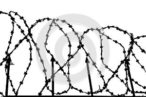 Barbed wire barrier