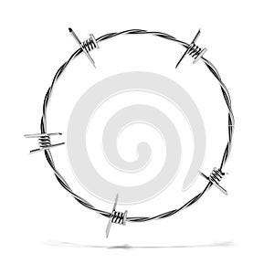 Barbed wire circle