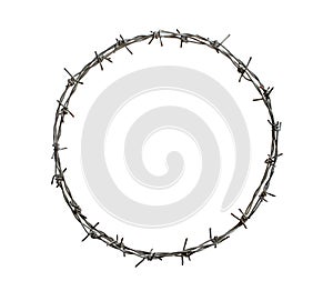 Barbed wire circle photo