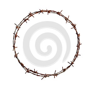 Barbed wire circle photo