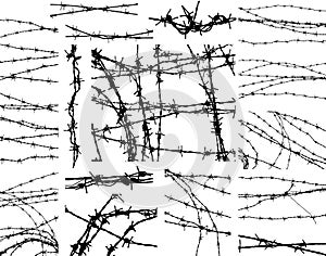 Barbed wire elements