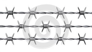 Barbed Wire Fence Security Boundary