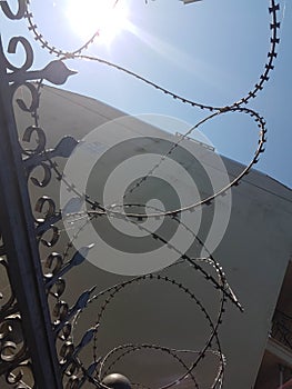 Barbed wire fence security