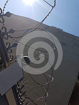 Barbed wire fence security