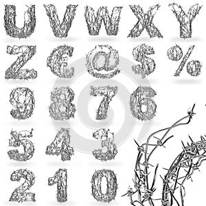 Barbed wire font