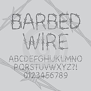 Barbed Wire Font and Numbers