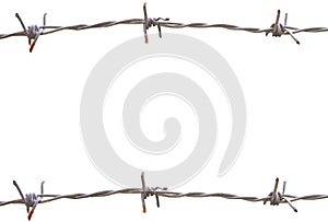 Barbed wire frame