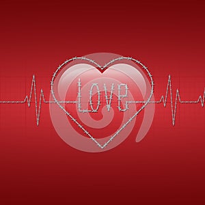 Barbed wire heart