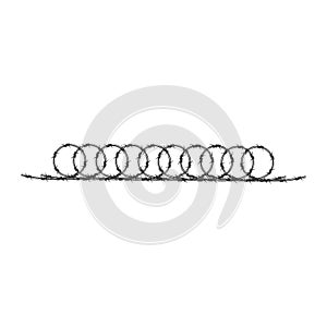 Barbed wire illustration