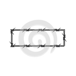 Barbed wire illustration vector