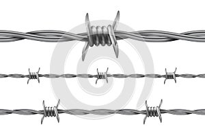 Barbed wire. Repetitive, Seamless