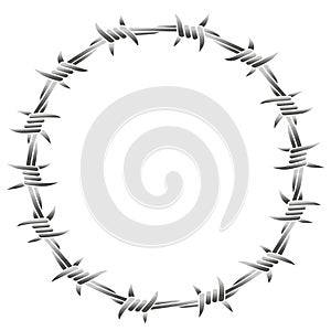 Barbed Wire Round Frame