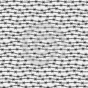 Barbed Wire Seamless Pattern