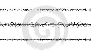 barbed wire seamless pattern vector, vintage border,spiky wire fencing, grungy border barrier,barbed wire border,