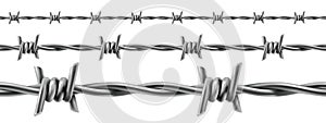 Barbed wire seamless, vector photo