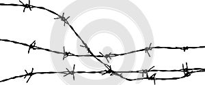 Barbed wire silhouette