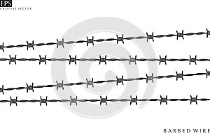 Barbed wire. Silhouette. Abstract prison