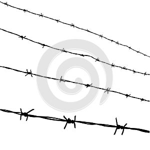 Barbed wire silhouette