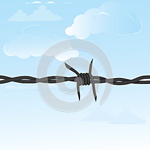 Barbed wire. Vector