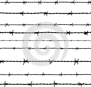 Barbed wire. Vector