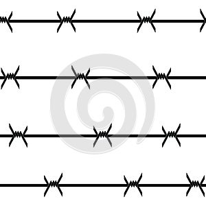 Barbed wire. Vector