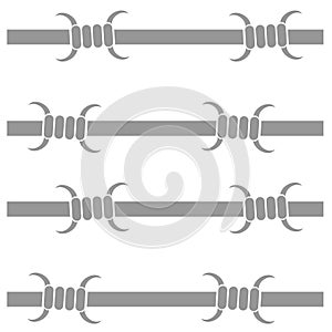 Barbed wire vector art illustration