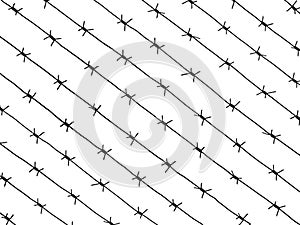 Barbed wire. vector background.