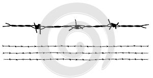 Barbed wire vector collection ideal for decorate illustration.