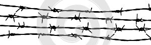 Barbed wire vector fence illustration