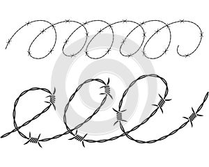 barbed wire vector illustration