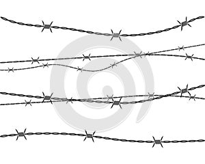 barbed wire vector illustration