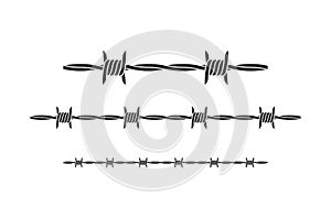 Barbed wire. Vector illustration