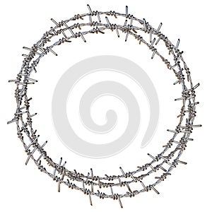 Barbed wire wreath 3D
