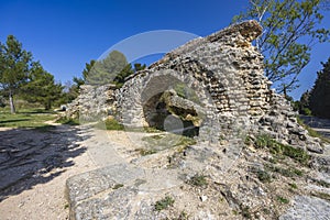 Barbegal aqueduct (Aqueduc Romain de Barbegal) near Arles, Fontvieille, Provence, France