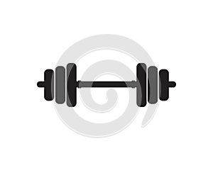 Barbel, Dumbbell Gym Icon Logo template