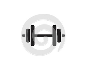 Barbel, Dumbbell Gym Icon Logo template