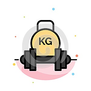 Barbell, Dumbbell, Equipment, Kettle bell, Weight Abstract Flat Color Icon Template