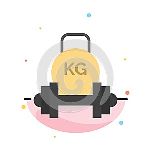 Barbell, Dumbbell, Equipment, Kettle bell, Weight Abstract Flat Color Icon Template