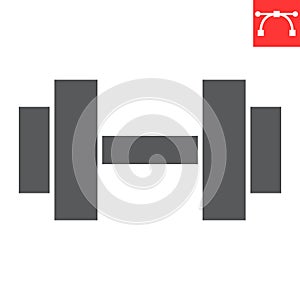 Barbell glyph icon